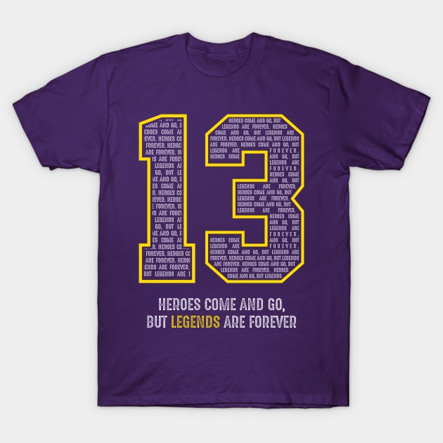 Chamberlain Basketball Legends Los Angeles 13 T-Shirt by TEEWEB